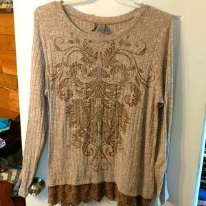 New directions tan and brown design.